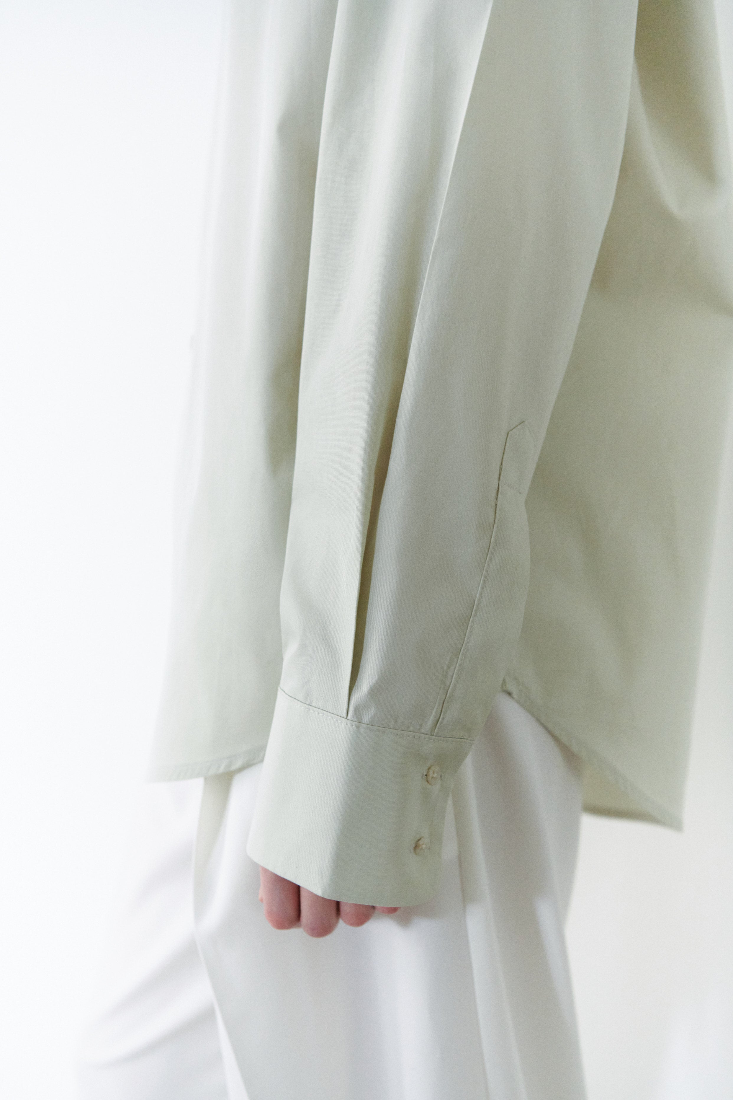 Çağla Yeşili Unisex Oversize Kravatlı Gömlek