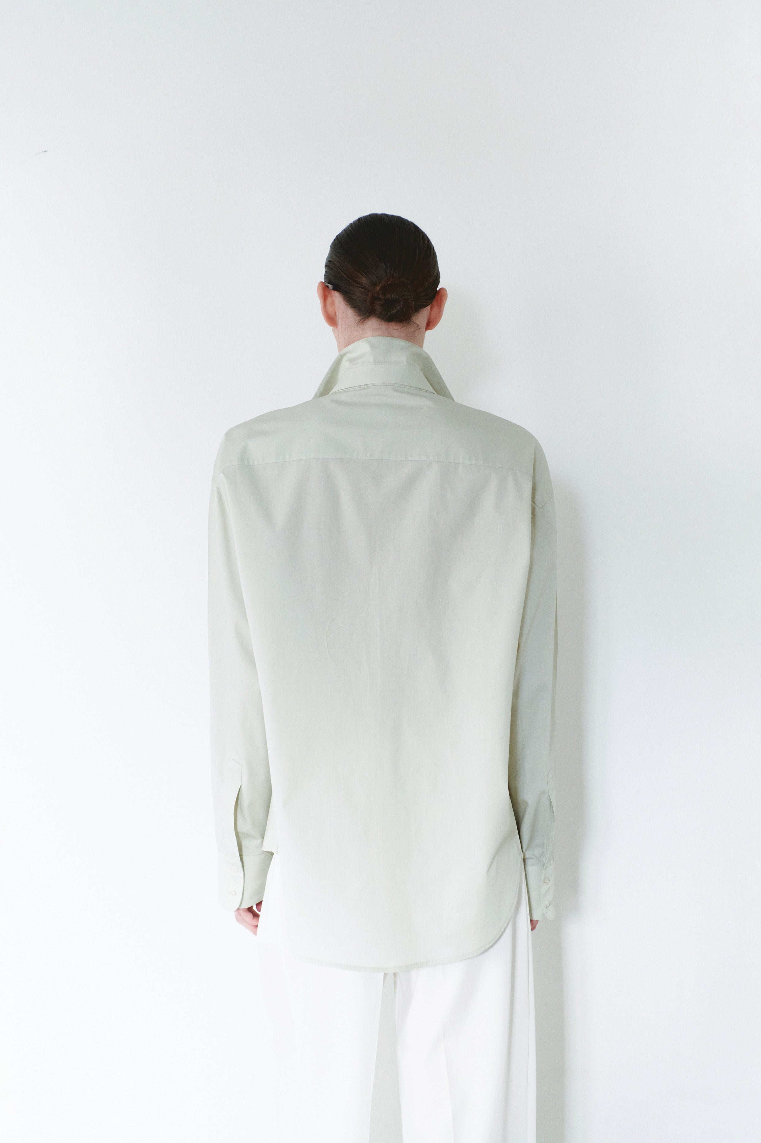 Çağla Yeşili Unisex Oversize Kravatlı Gömlek
