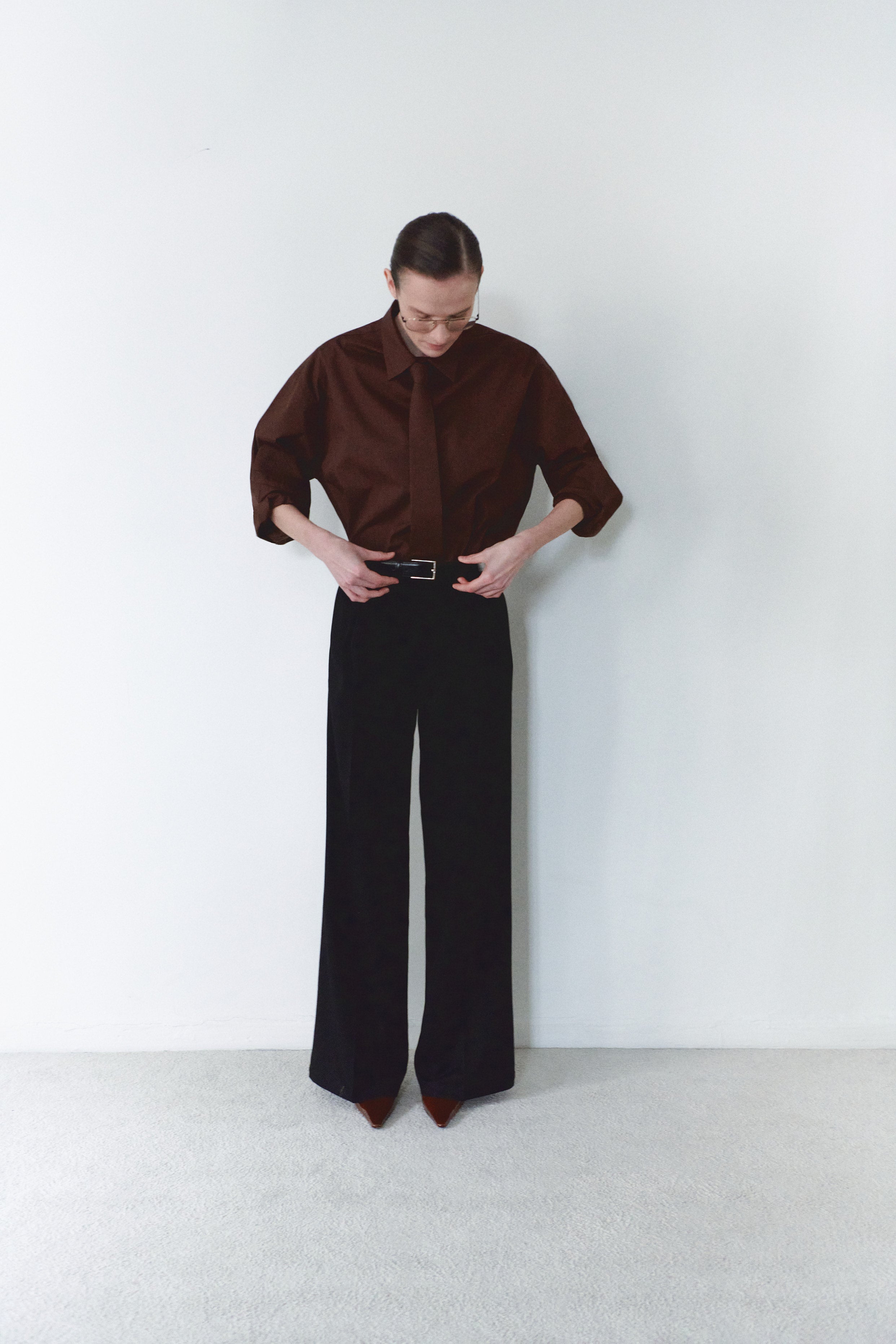 Ayarlanabilir Kuşaklı Siyah Unisex Pantolon