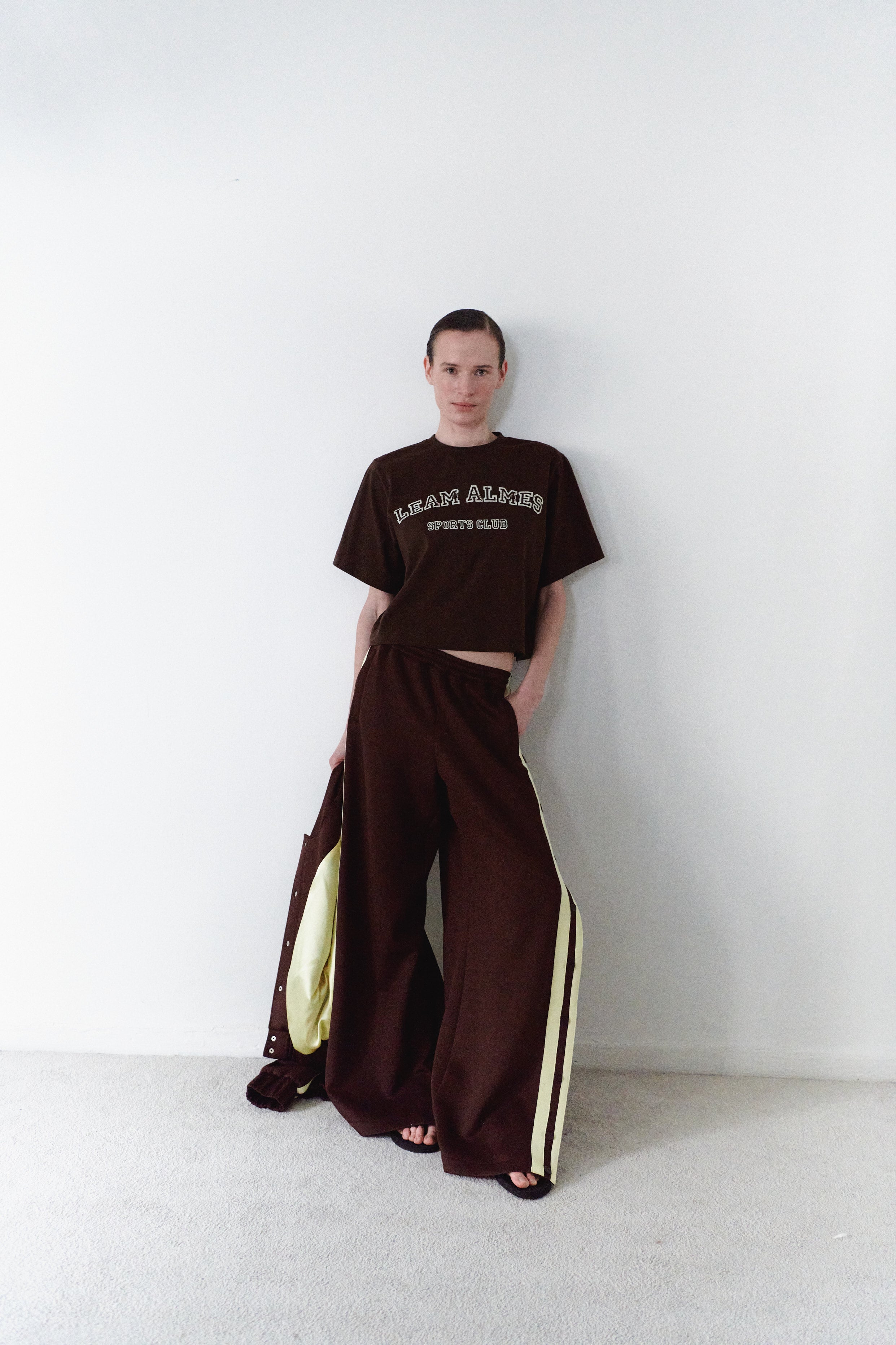 Brown Crop Logo T-shirt