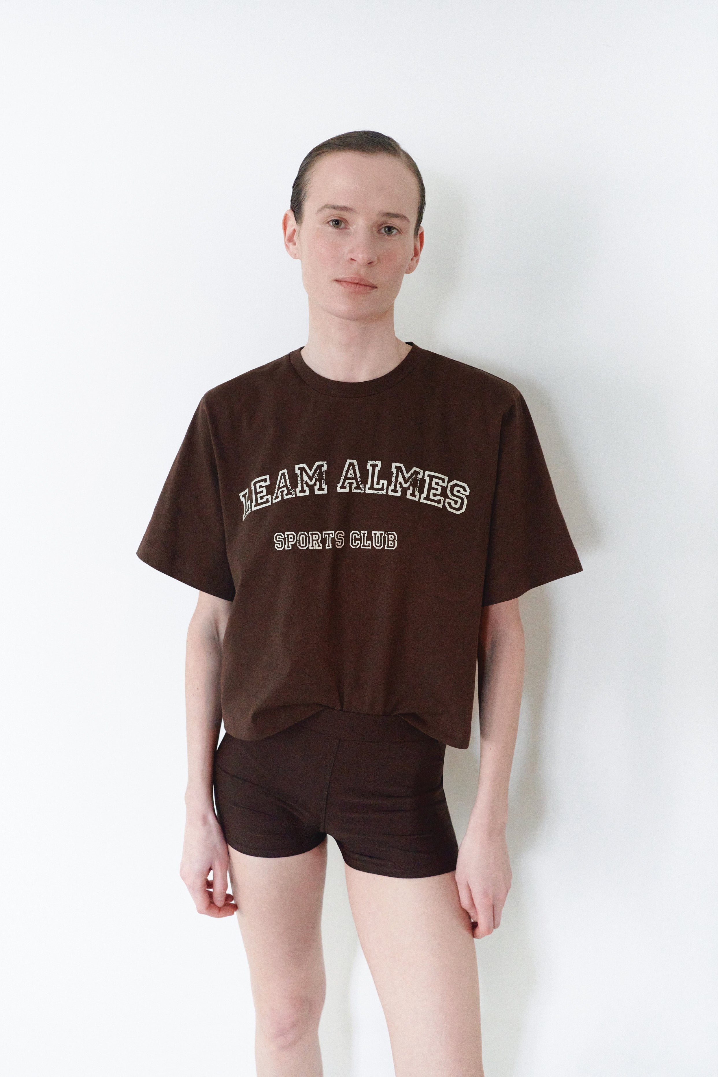 Brown Crop Logo T-shirt