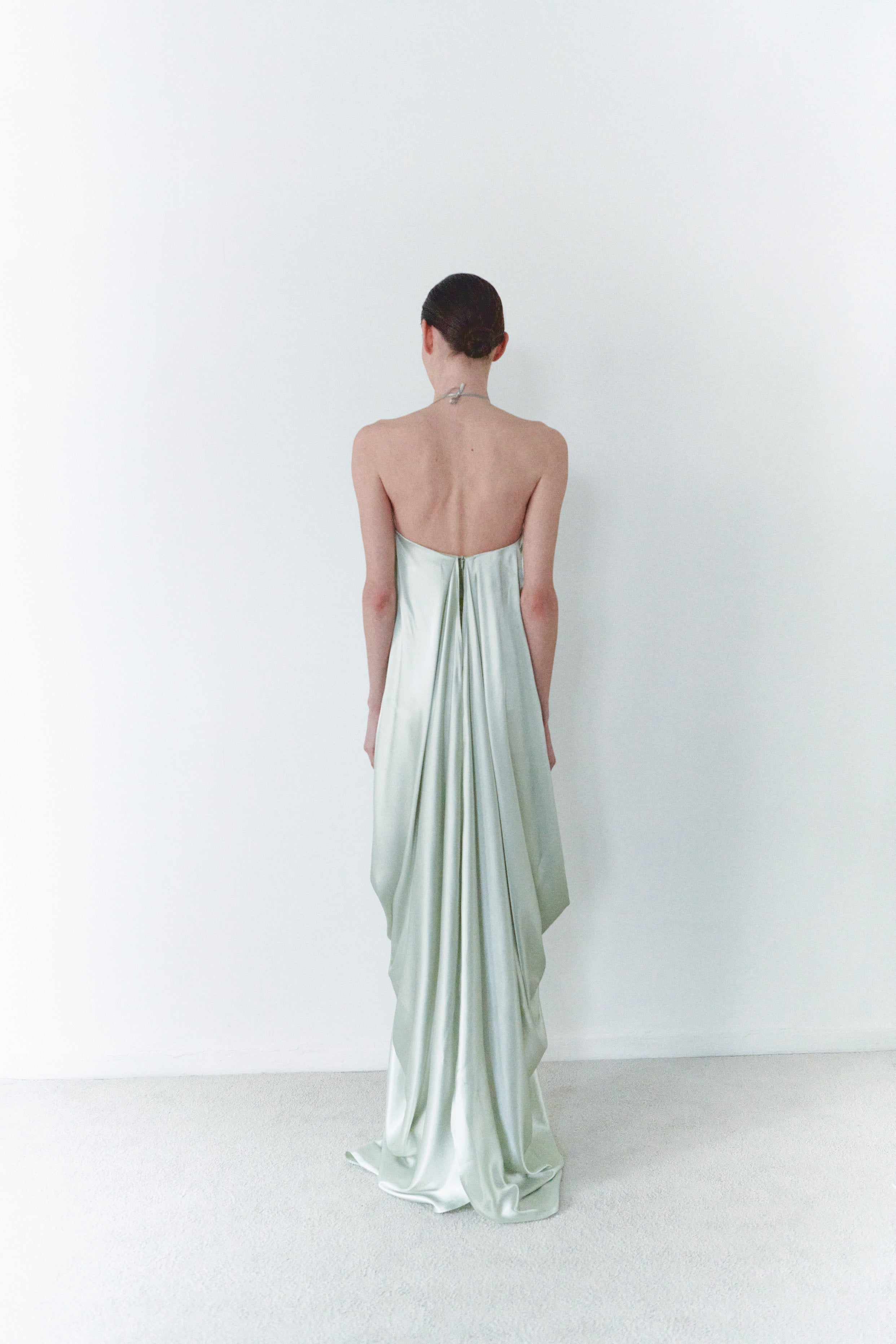 Sage Green Maxi Dress With Embellished Corset