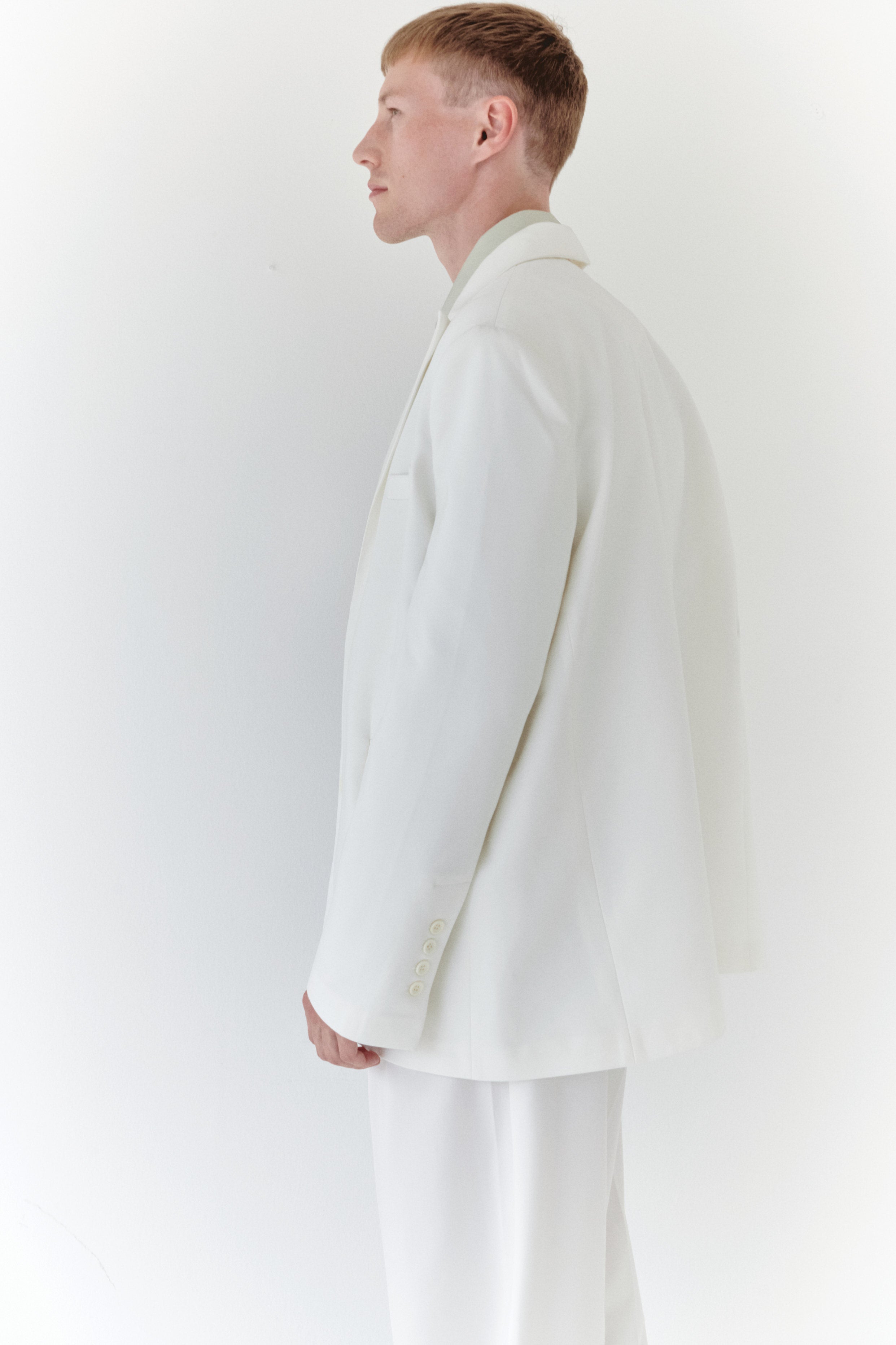 White Unisex Blazer Jacket