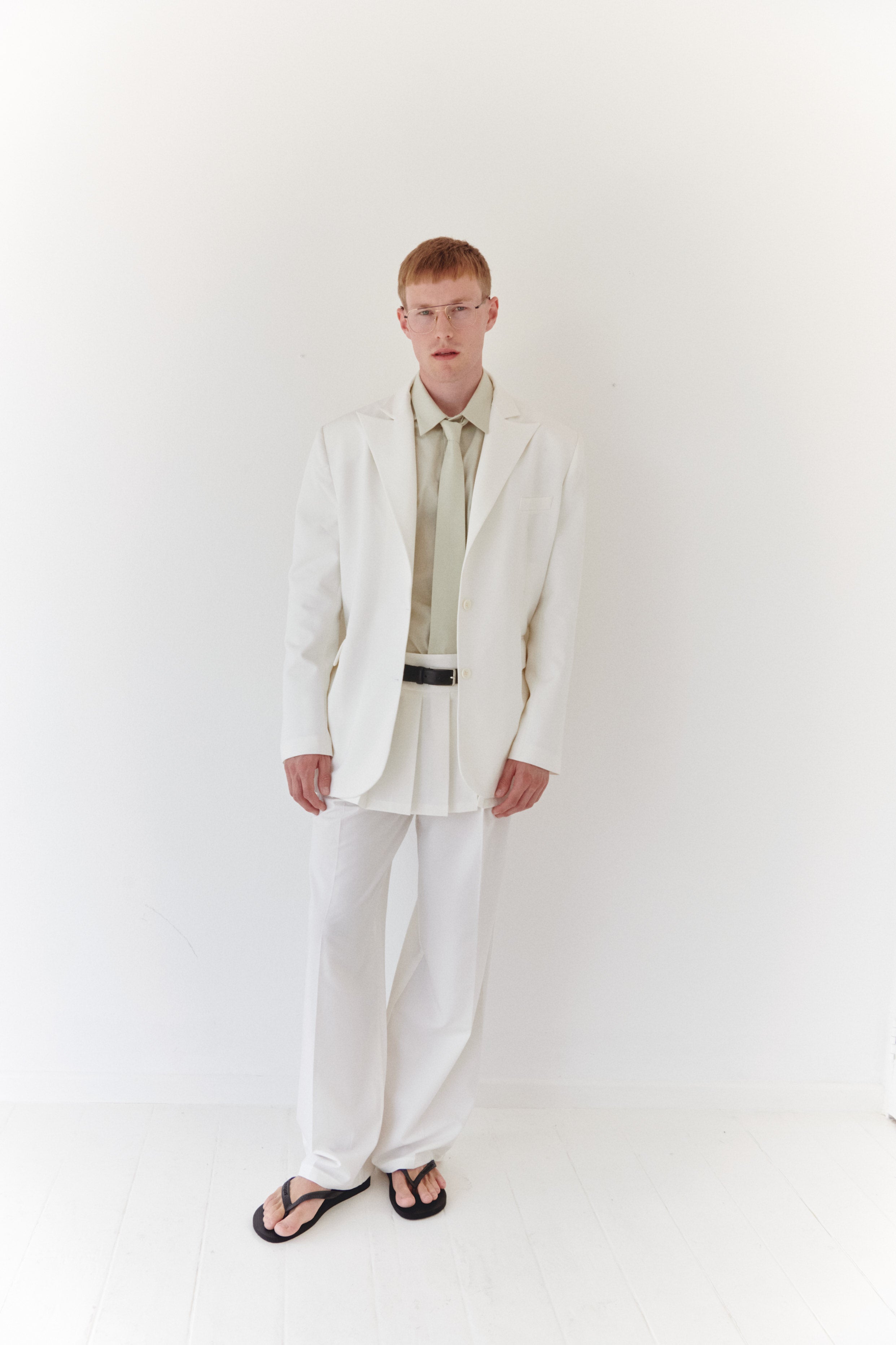 White Unisex Blazer Jacket