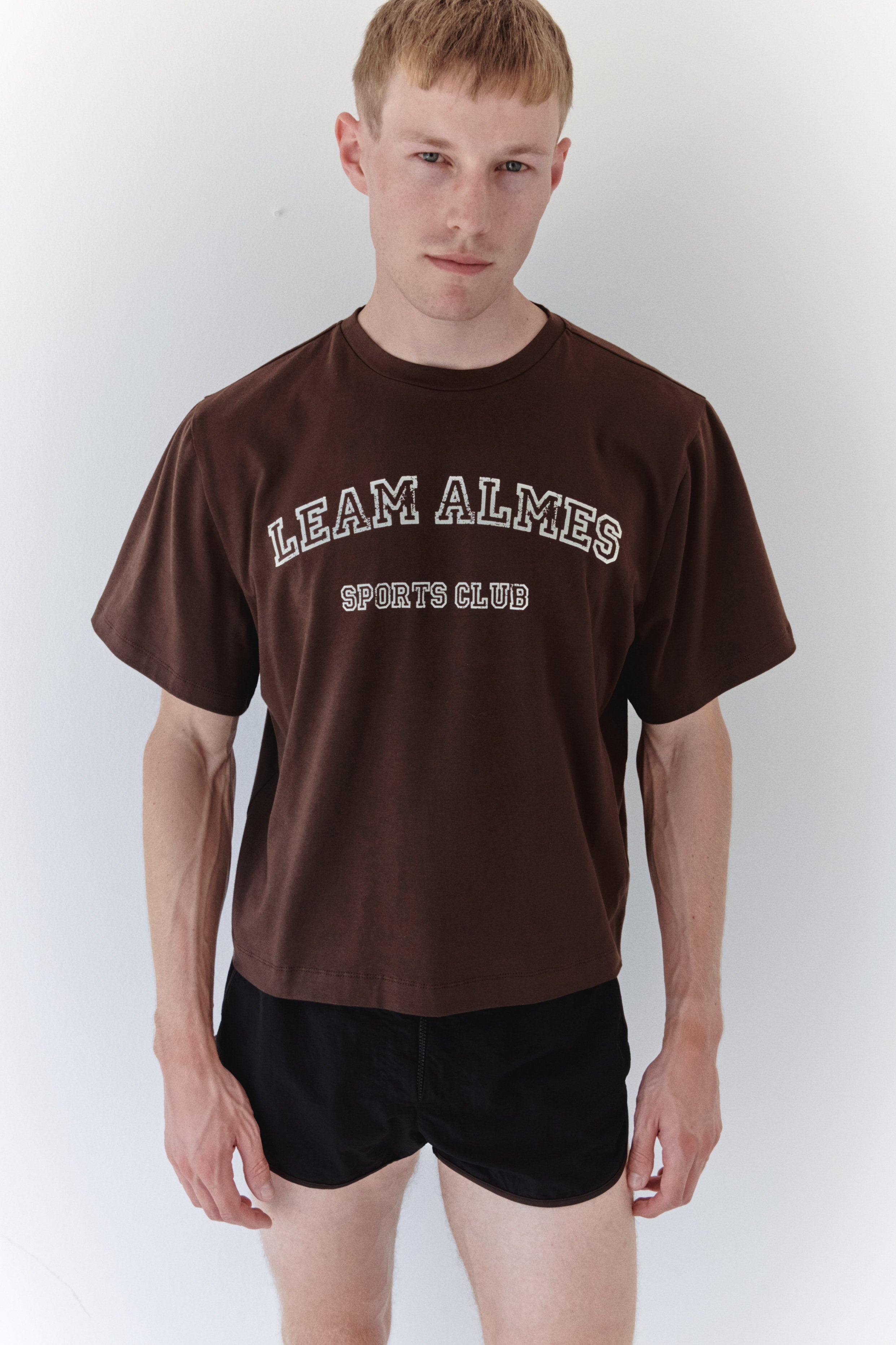 Brown Crop Logo T-shirt