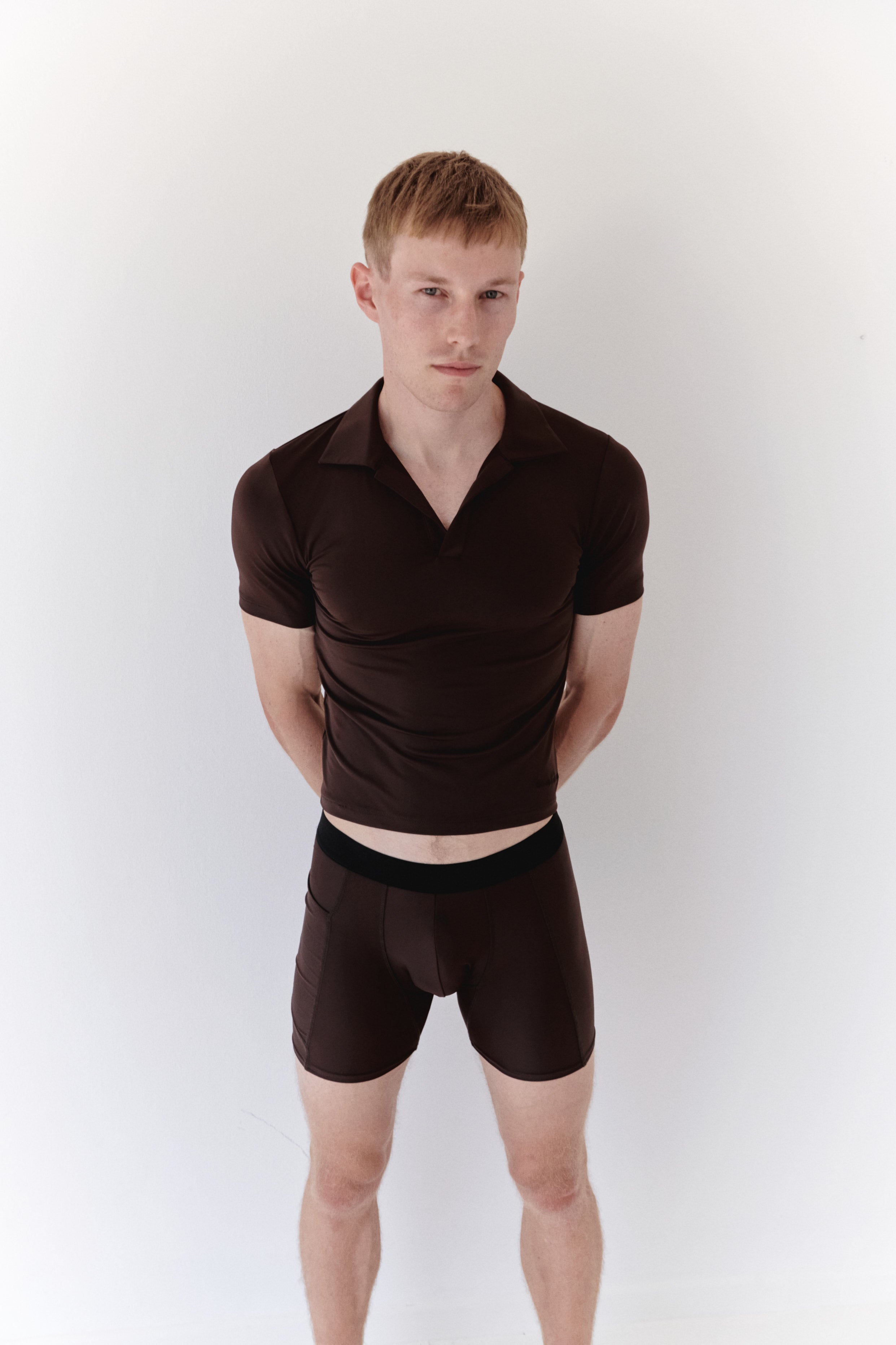 Brown T-shirt With Collars
