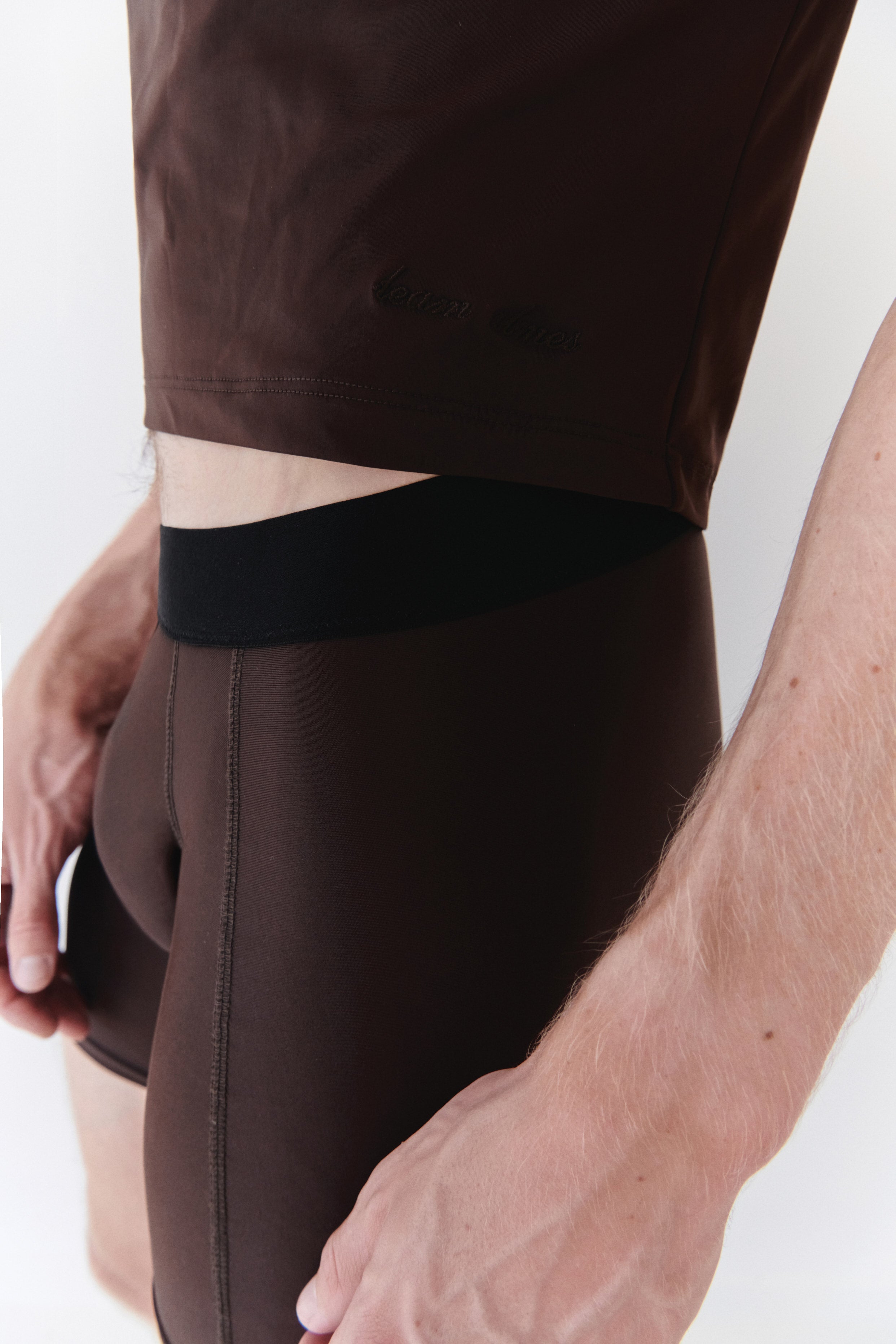 Brown Boy's Short Leggings