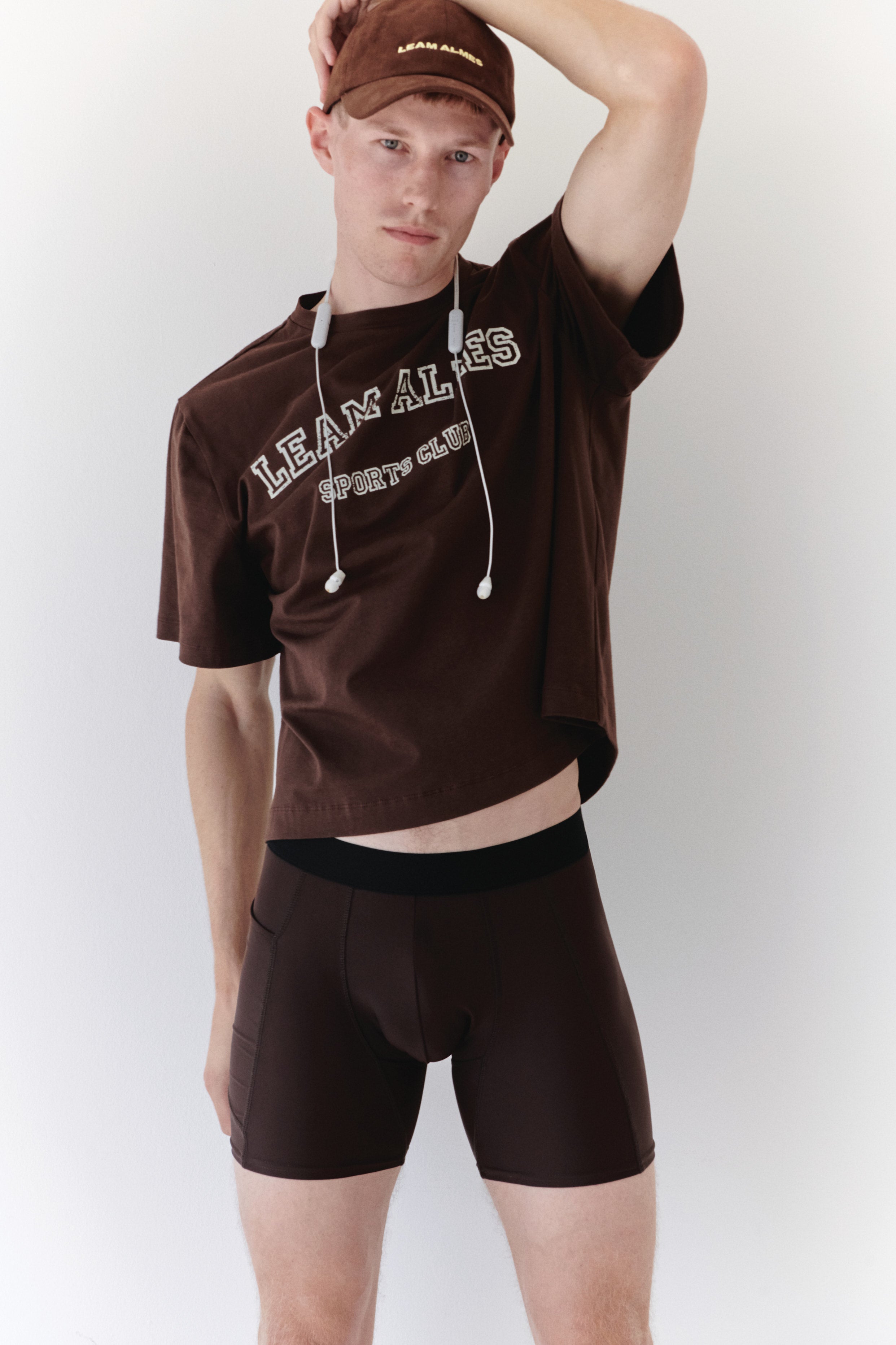 Brown Boy's Short Leggings