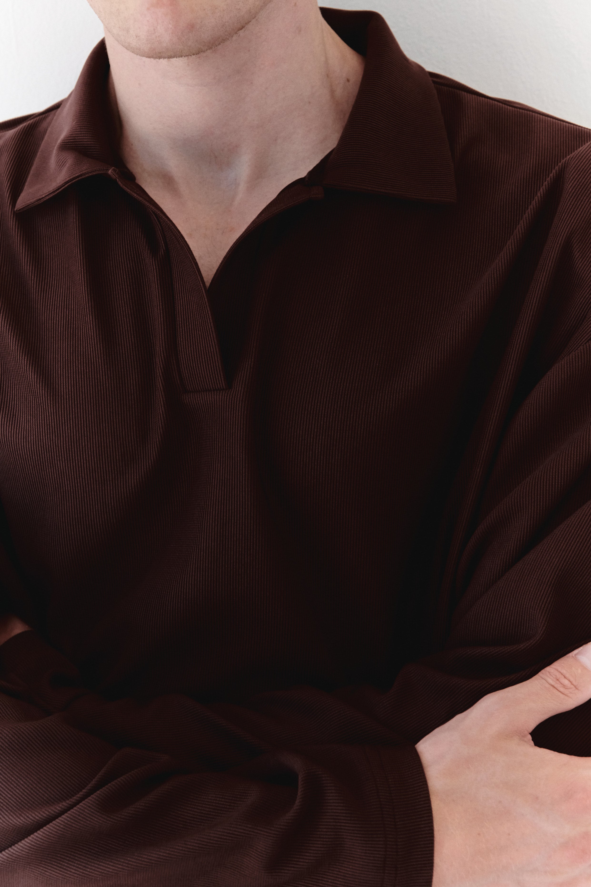 Brown Padded Polo Shirt
