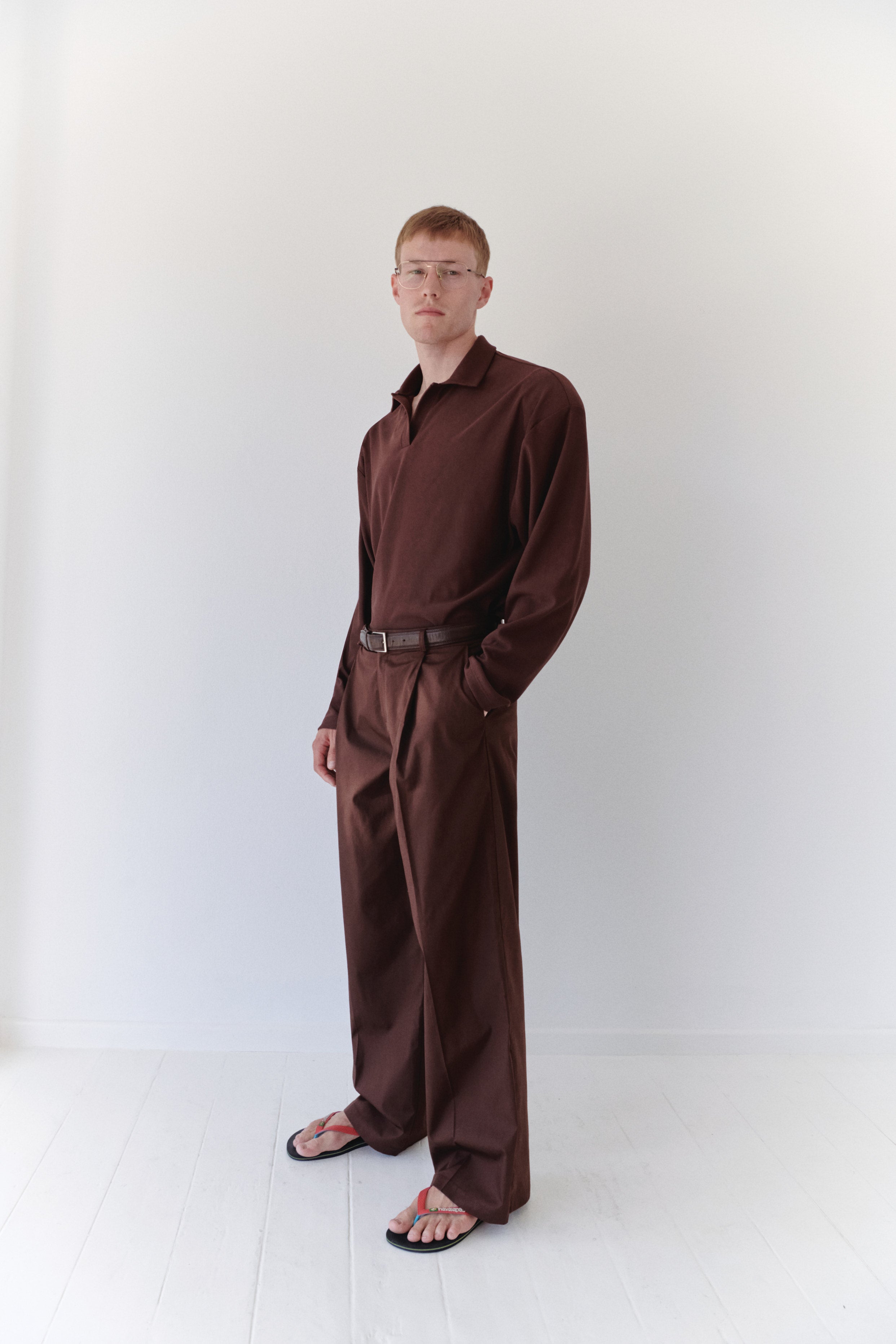 Brown Unisex Pants