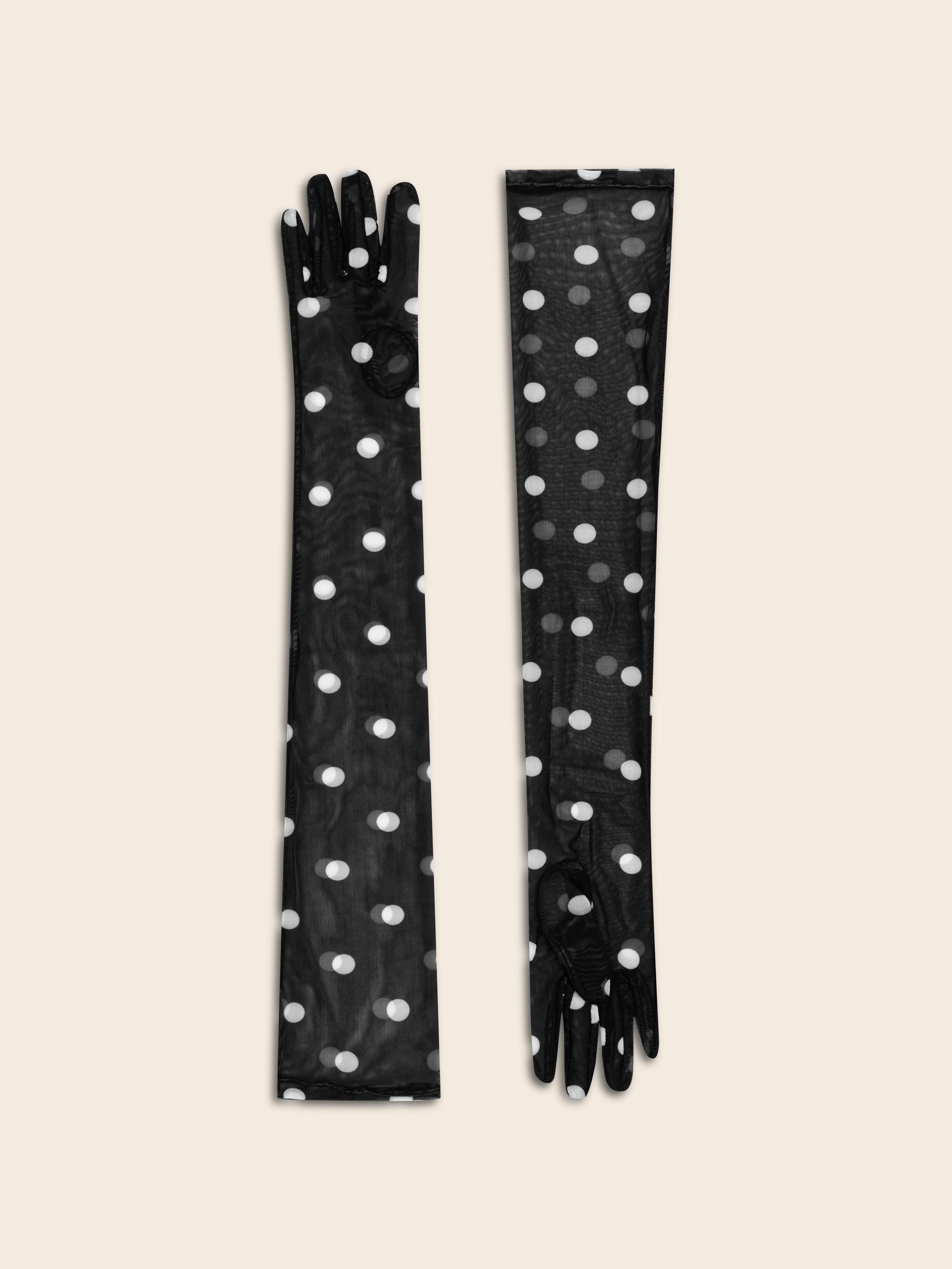 Polka Dot Tulle Gloves
