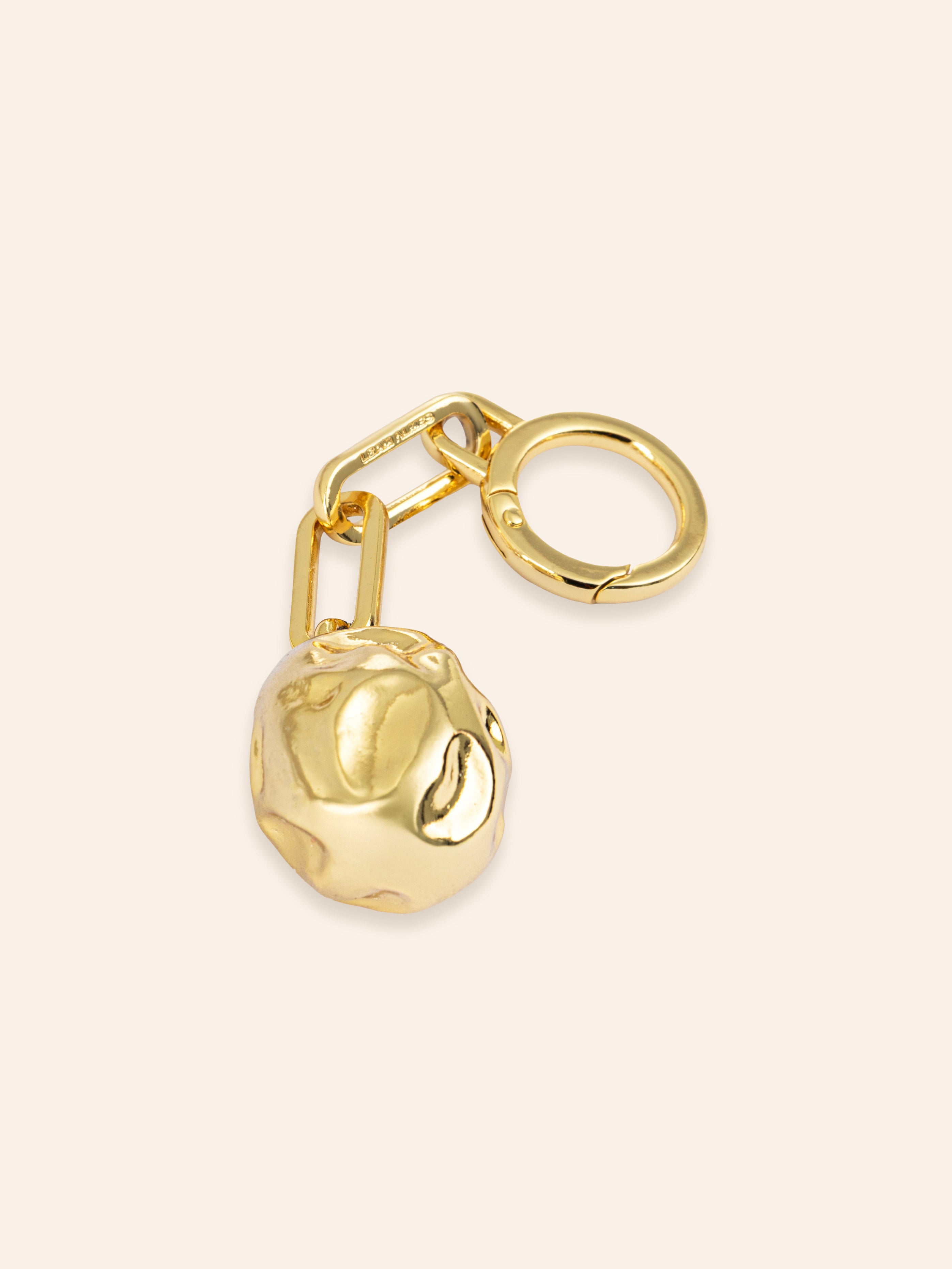 Gold Pleated Brass Charm