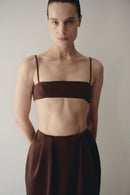 Brown Satin Top