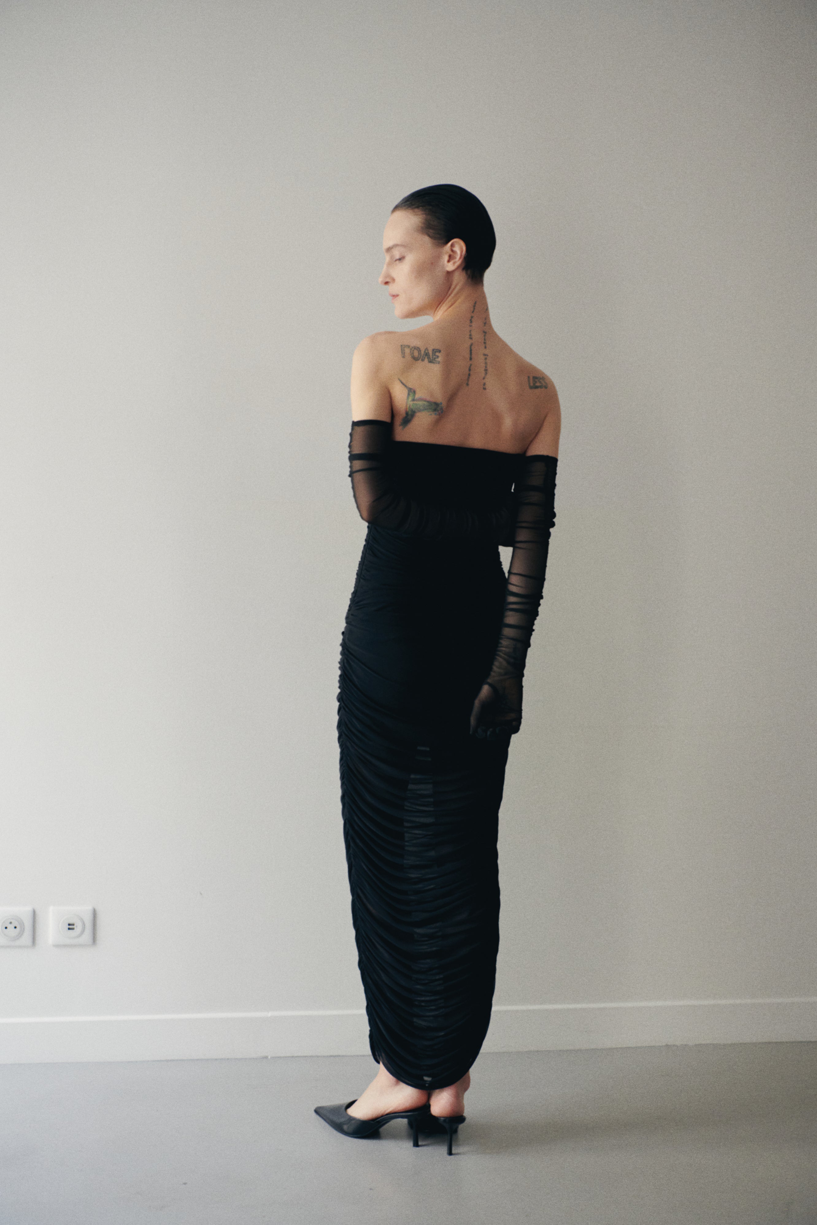 Black Tulle Long Dress