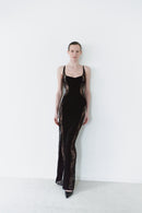 Black Maxi Dress With Lace Details