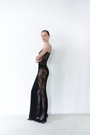 Black Maxi Dress With Lace Details
