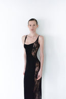 Black Maxi Dress With Lace Details