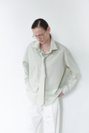 Çağla Yeşili Unisex Oversize Kravatlı Gömlek