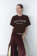 Brown Crop Logo T-shirt