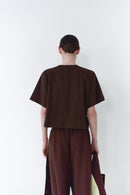 Brown Track Pants With Yellow Stripes