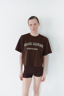 Brown Crop Logo T-shirt