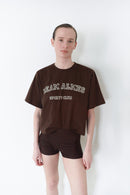 Brown Crop Logo T-shirt
