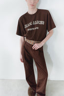 Brown Crop Logo T-shirt
