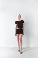 Brown Short Leggings