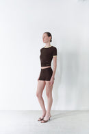 Brown Short Leggings