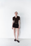Brown T-shirt With Collars