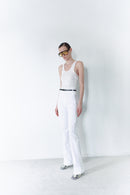 White Sequin Tank Top