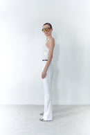 White Sequin Tank Top