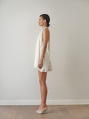 White Mini Open Back Dress