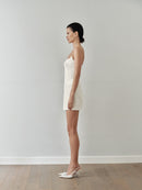 White Mini Dress With Structured Cups