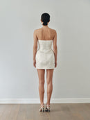 White Mini Dress With Structured Cups