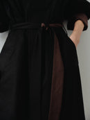 Black Water Repellant Recycled Cotton Trenchcoat