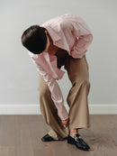 Light Pink Oversize Unisex Shirt with Tie