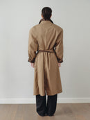 Mink Colored Water Repellant Recycled Cotton Trenchcoat