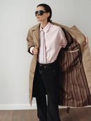 Mink Colored Water Repellant Recycled Cotton Trenchcoat