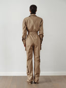 Geri Dönüştürülmüş Pamuklu Kumaştan Vizon Kargo Tulum