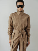 Geri Dönüştürülmüş Pamuklu Kumaştan Vizon Kargo Tulum