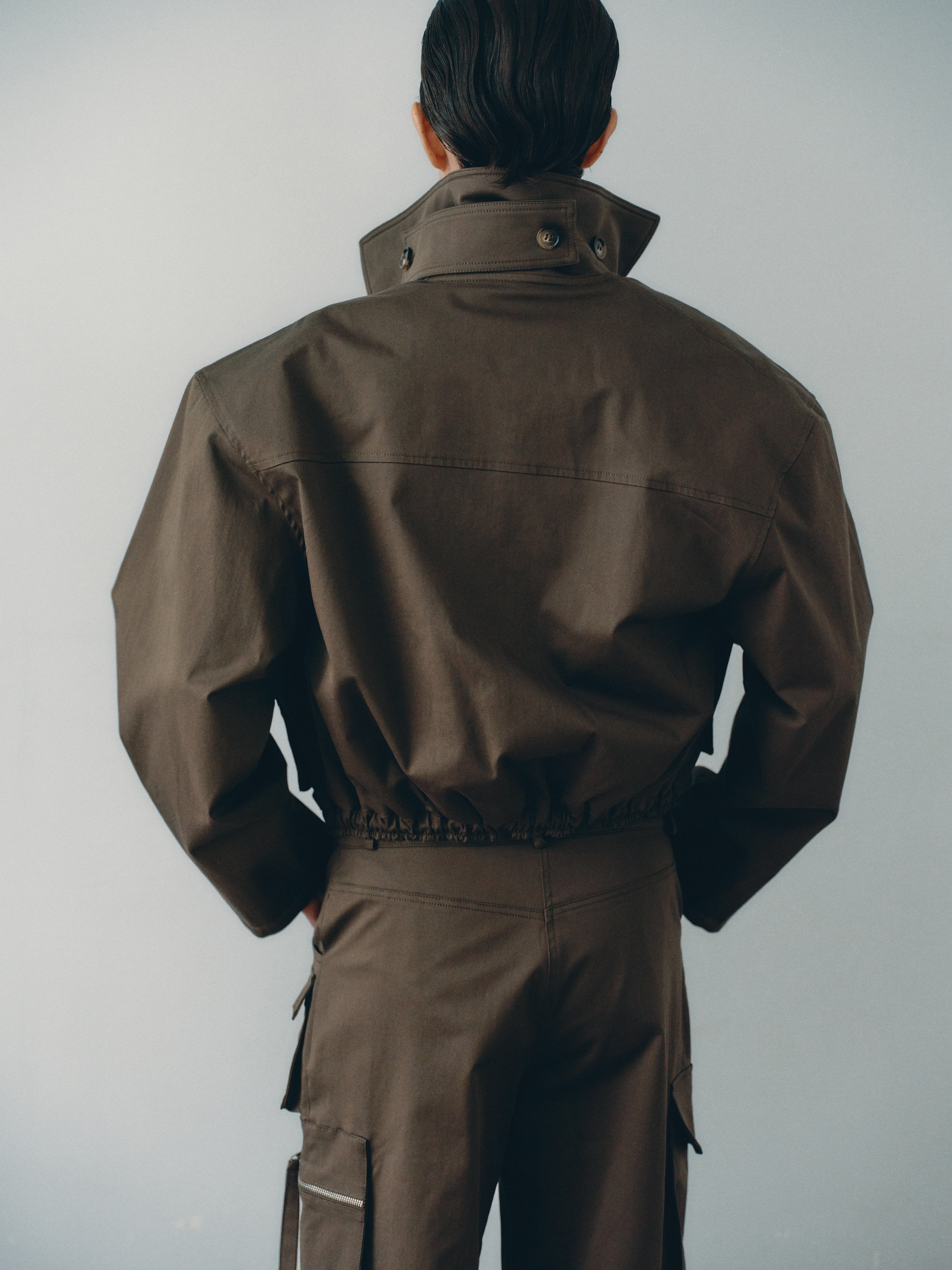 Khaki Water Repellant Cargo Jacket