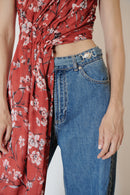 Flower Print Chiffon Top