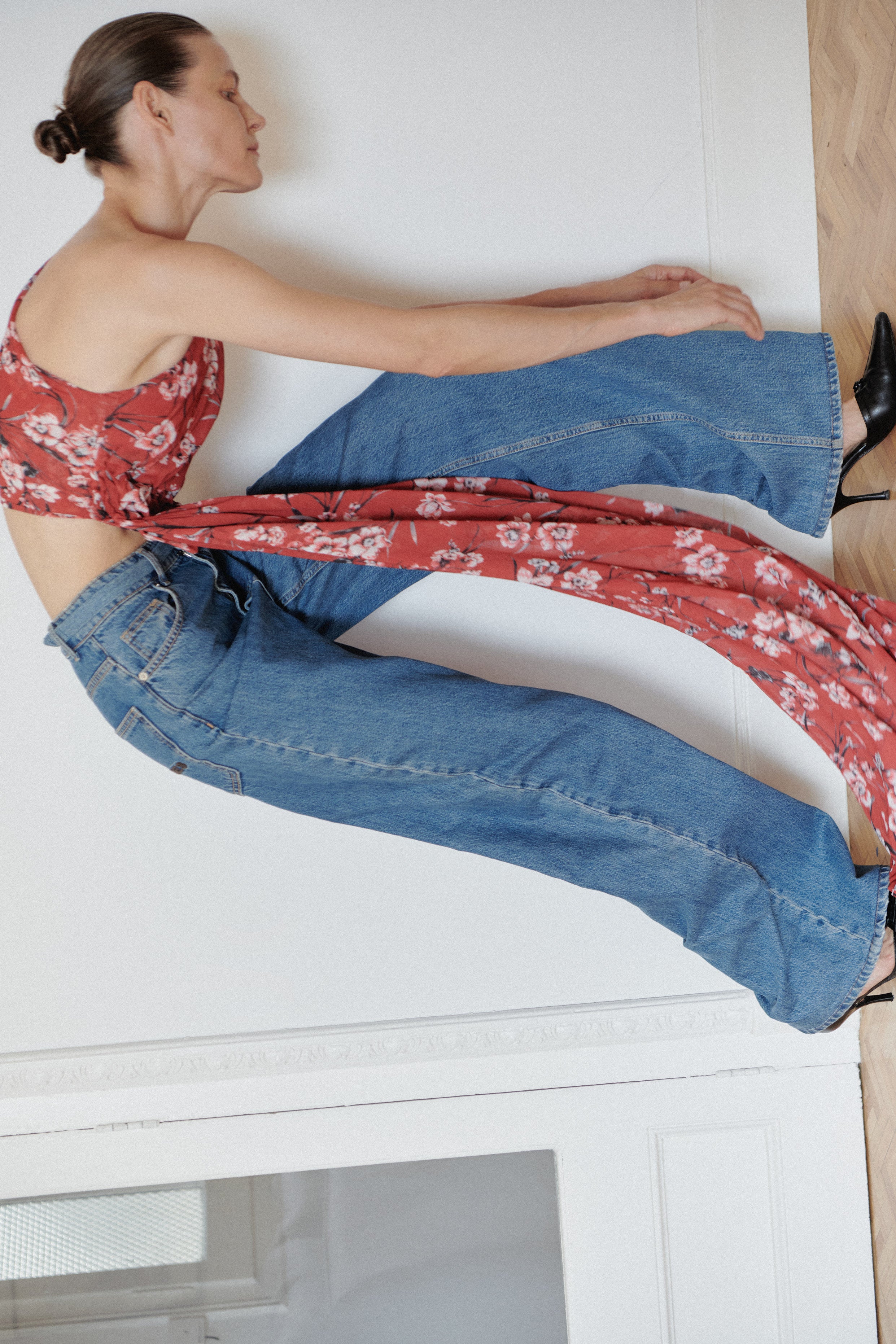 Flower Print Chiffon Top