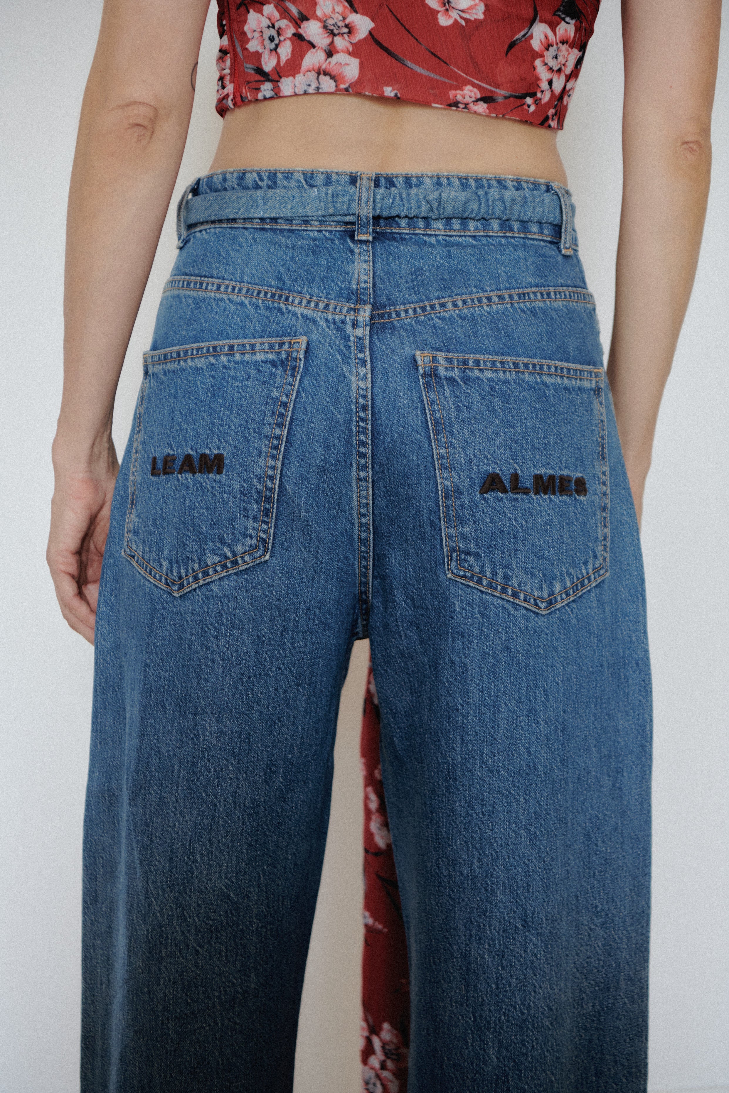 Mid Waist Wide Leg Jeans