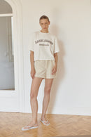 White Crop Logo T-shirt