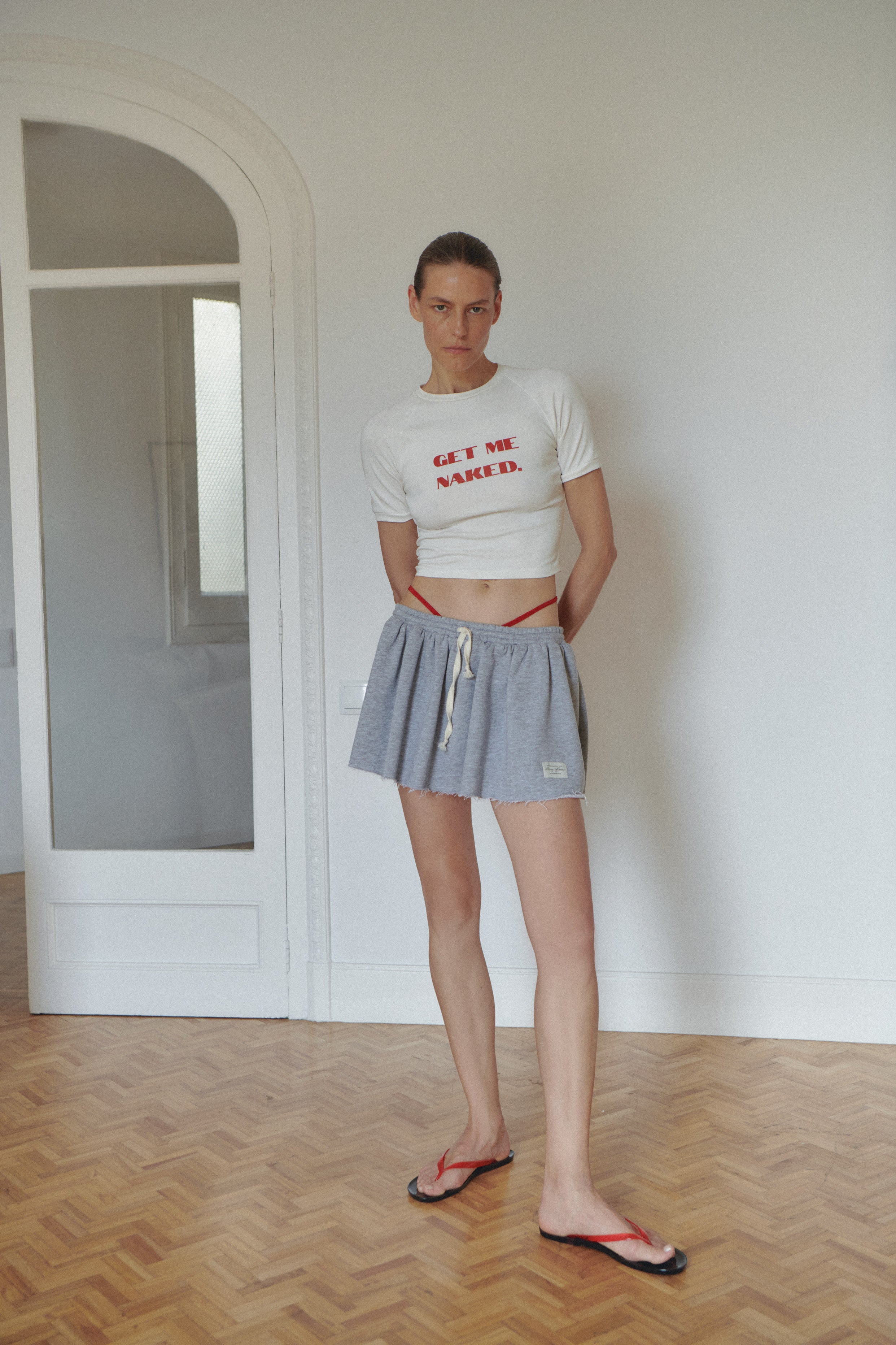 White Slogan Baby Tee