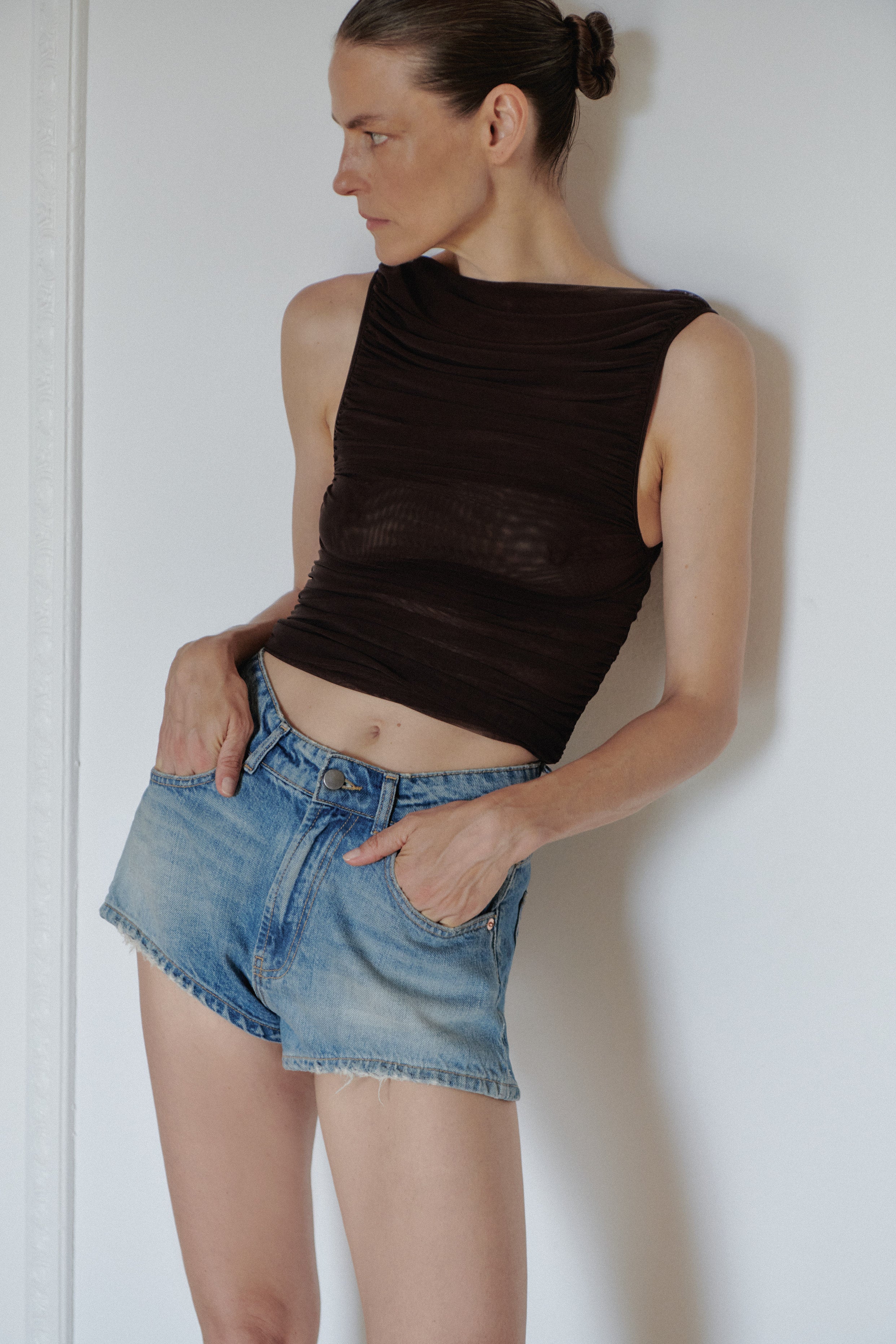 Low Waist Mini Jean Short