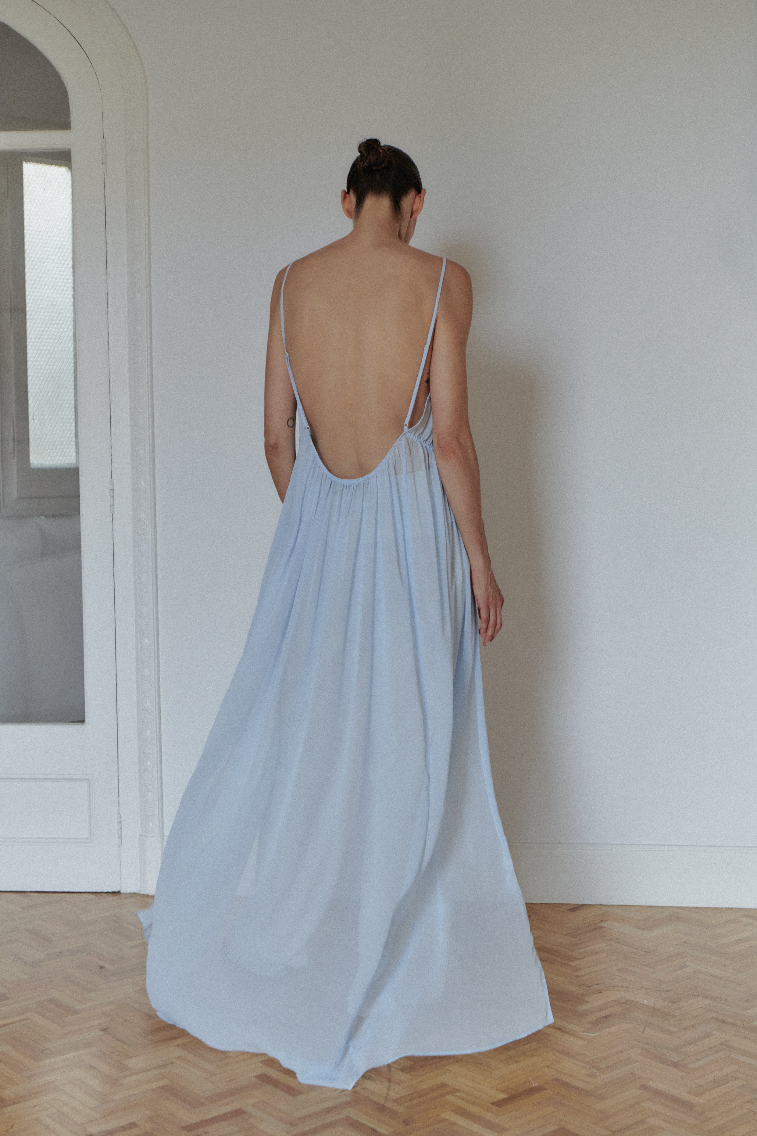 Baby Blue Chiffon Top