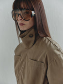 Mink Colored Cargo Short Jumpsuit